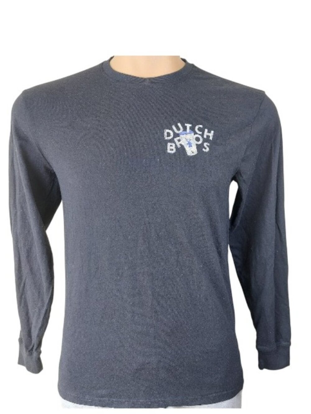 Dutch Bros Men's Black Back Tiger Graphic Long Sleeve Basic T-Shirt Size M